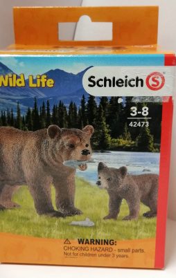 Schleich Grizzlybär-Mutter mit Jungem 42473 vorne