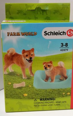 Schleich Shiba Inu Mutter und Welpe 42479 vorne