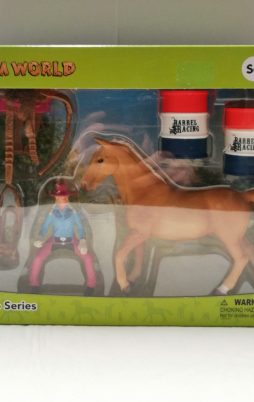 Schleich Barrel racing mit Cowgirl 41417 vorne