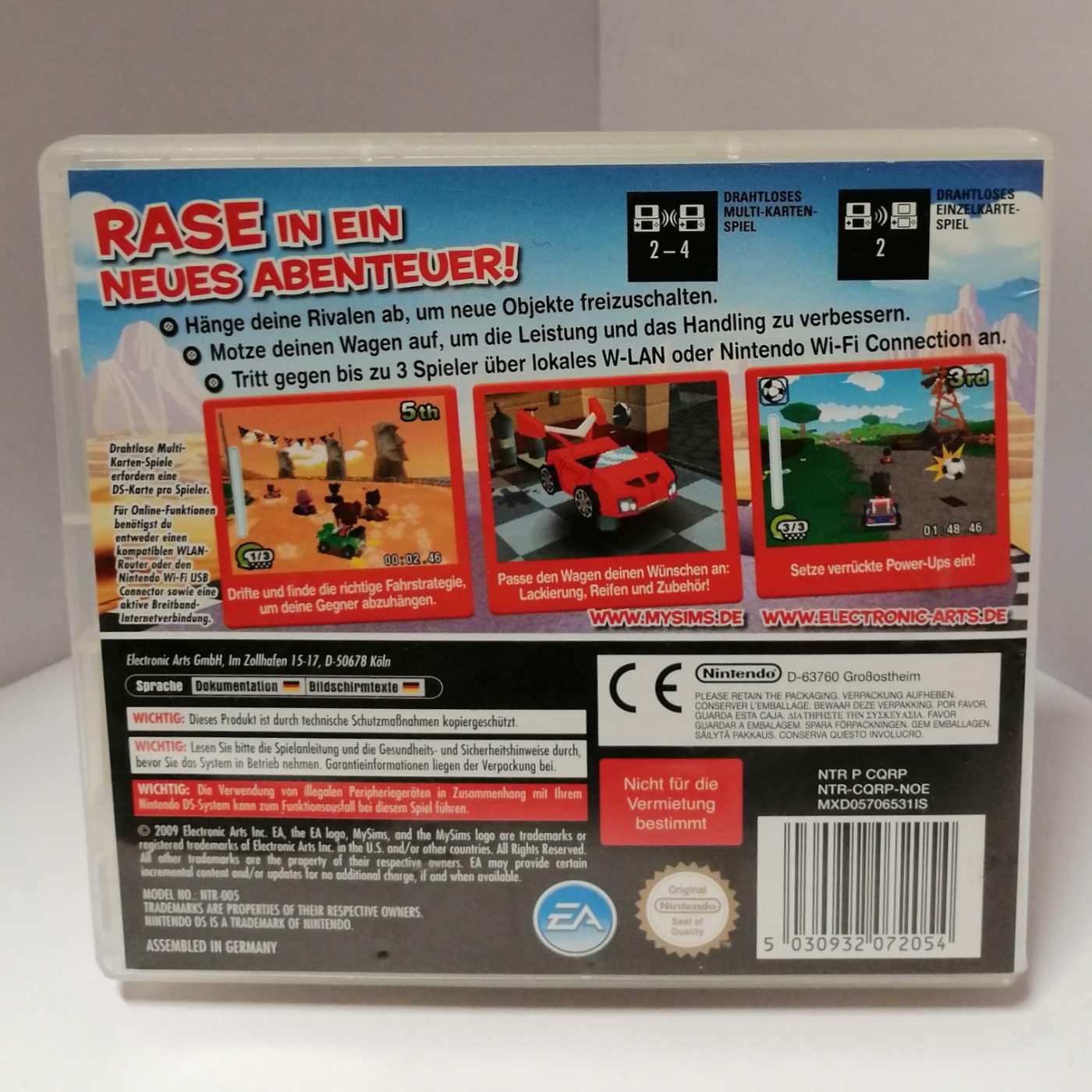 Nintendo DS: MySims Racing Rückseite