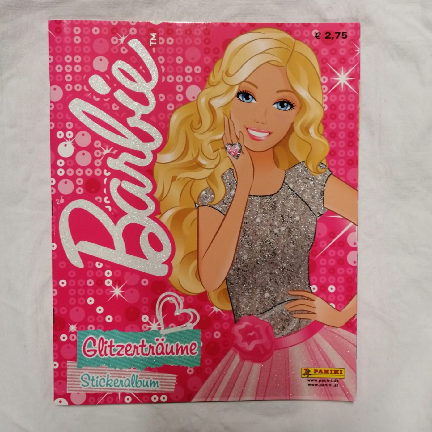 Panini Barbie Glitzerträume Sticker Album vorne